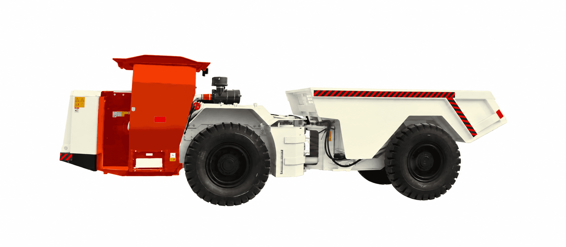 RILLHOLT RH-UT-006 underground ore truck — AI-enhanced product illustration