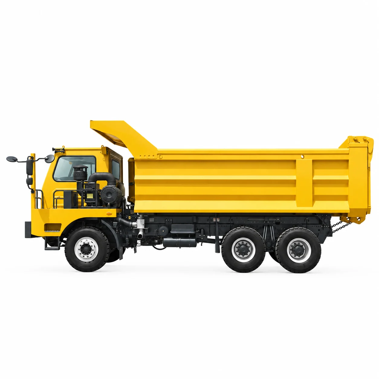 35T wide-body mining truck in side profile