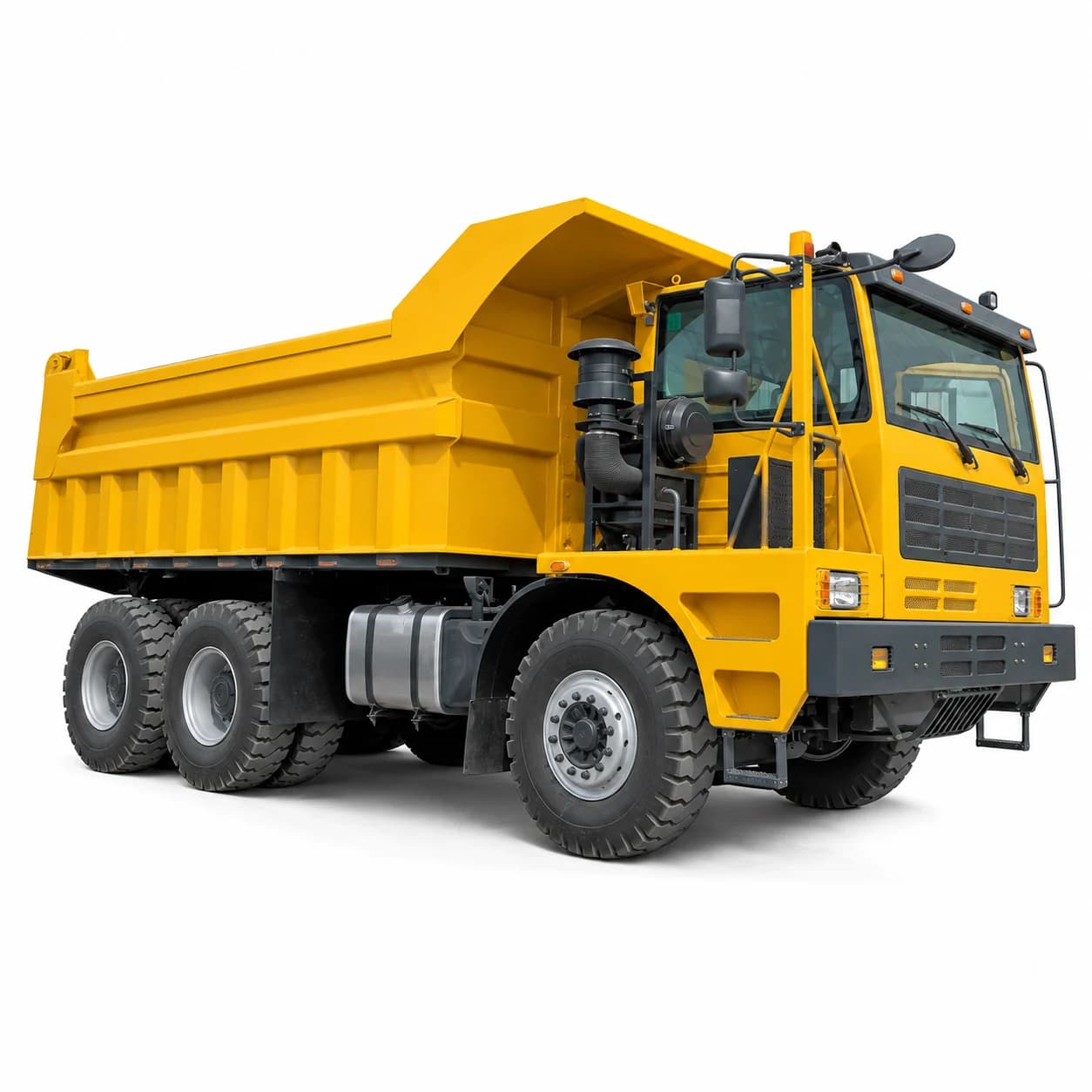 50T wide-body mining truck in three-quarter view
