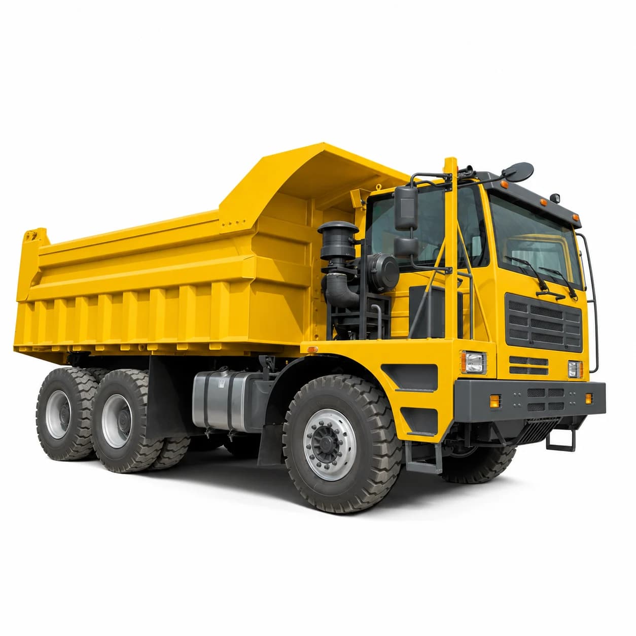 50T wide-body mining truck in front three-quarter view